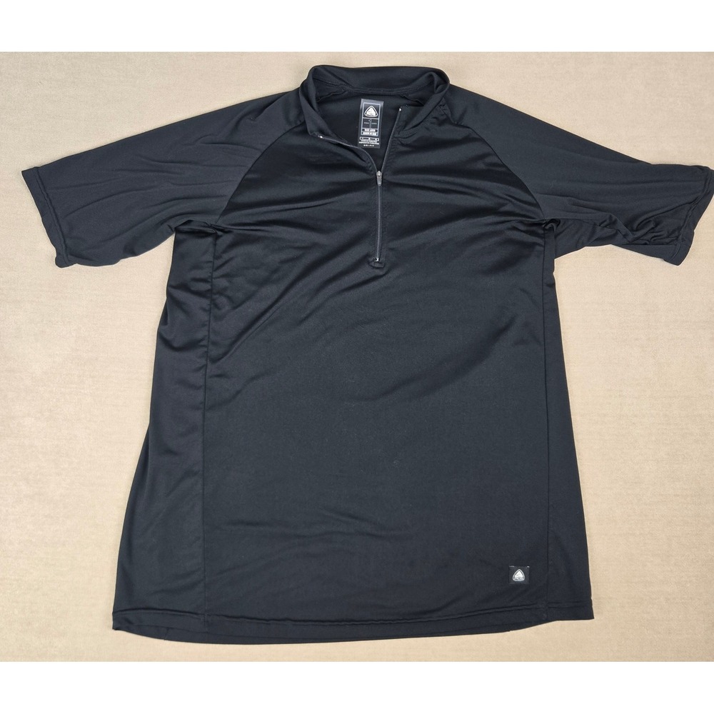 Nike ACG Dri-FIT 1/4 Zip Base Layer Top Mens Large Black Short Sleeve Pullover